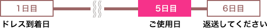 新品ドレスレンタル期間5泊6日